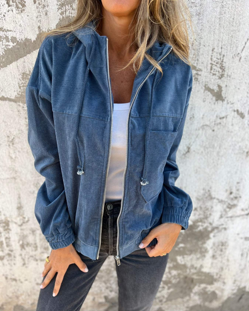BELLA™ | Chaqueta De Pana Con Capucha