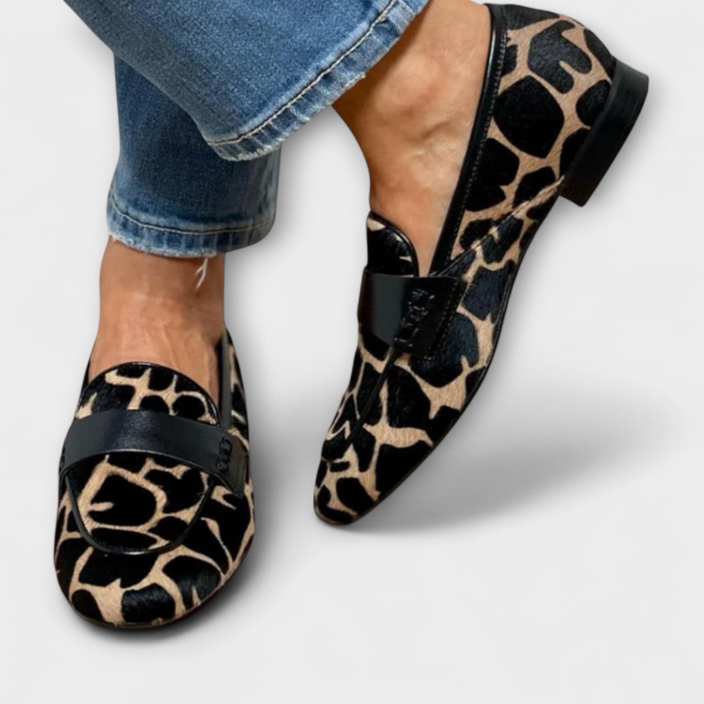 MARIELA™ | Mocasines Con Estampado De Leopardo