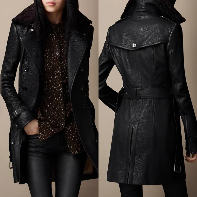 MARCELA™ | Elegante Chaqueta De Cuero Granulado