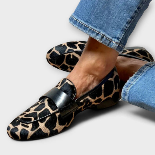 MARIELA™ | Mocasines Con Estampado De Leopardo