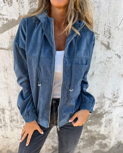 BELLA™ | Chaqueta De Pana Con Capucha
