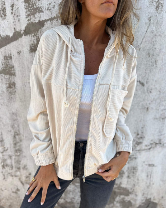 BELLA™ | Chaqueta De Pana Con Capucha