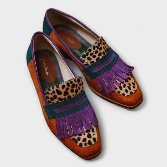 VIOLETA™ |  Mocasines Con Estampado Animal