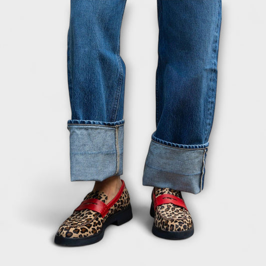 DEREN™ | Mocasines Con Estampado De Leopardo