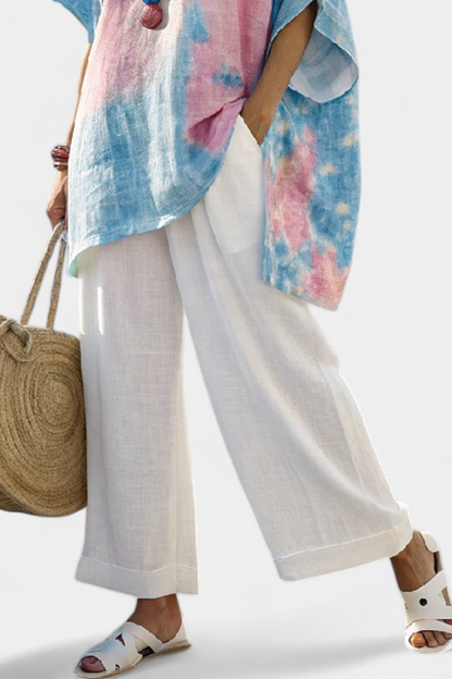 Anadelys™ | Conjunto De Blusa Suelta Y Pantalón A Rayas